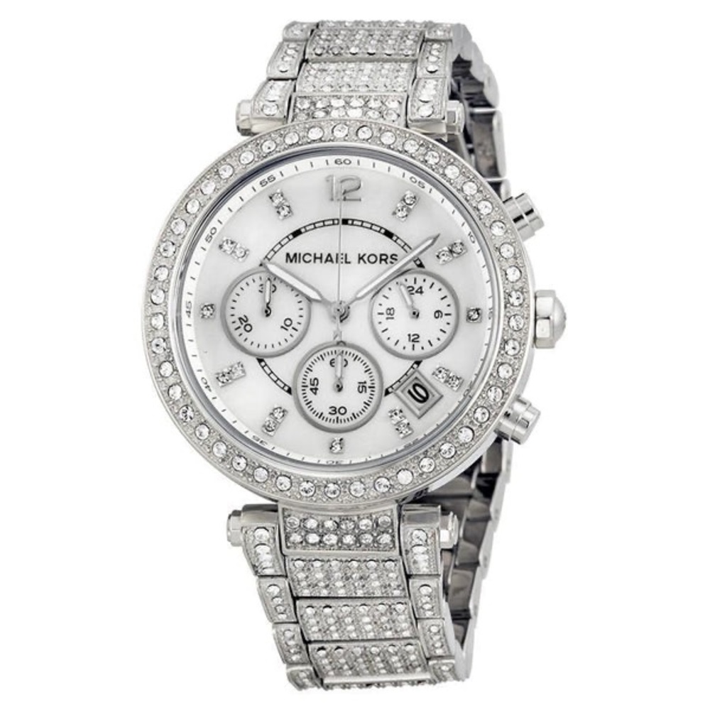 Michael Kors MK5572 Parker Women's Watch Silver Pave
